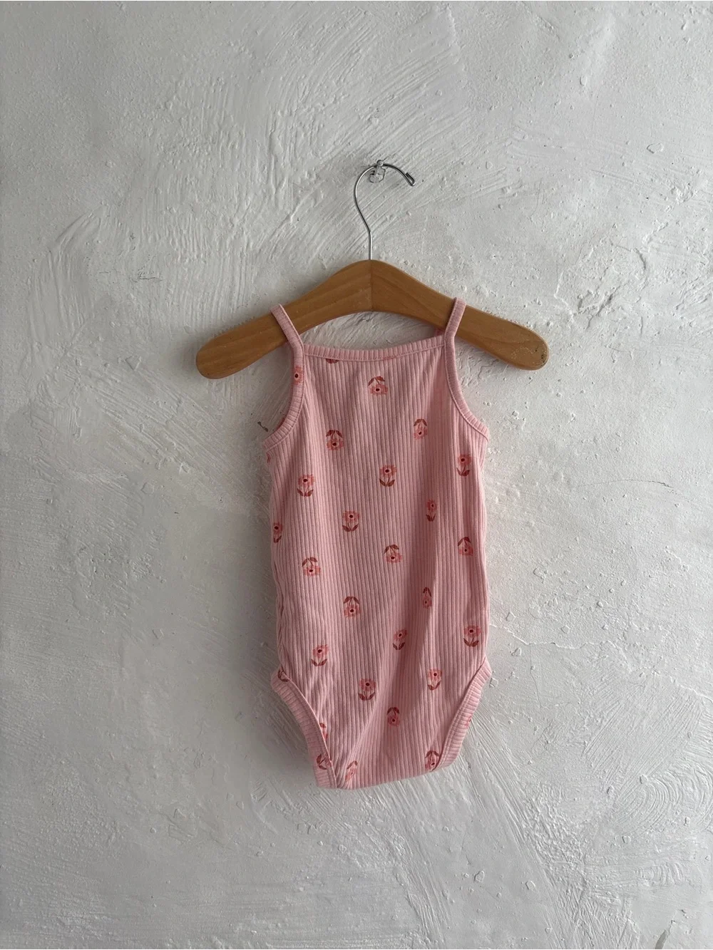 Carters floral pink ribbed 12 month set